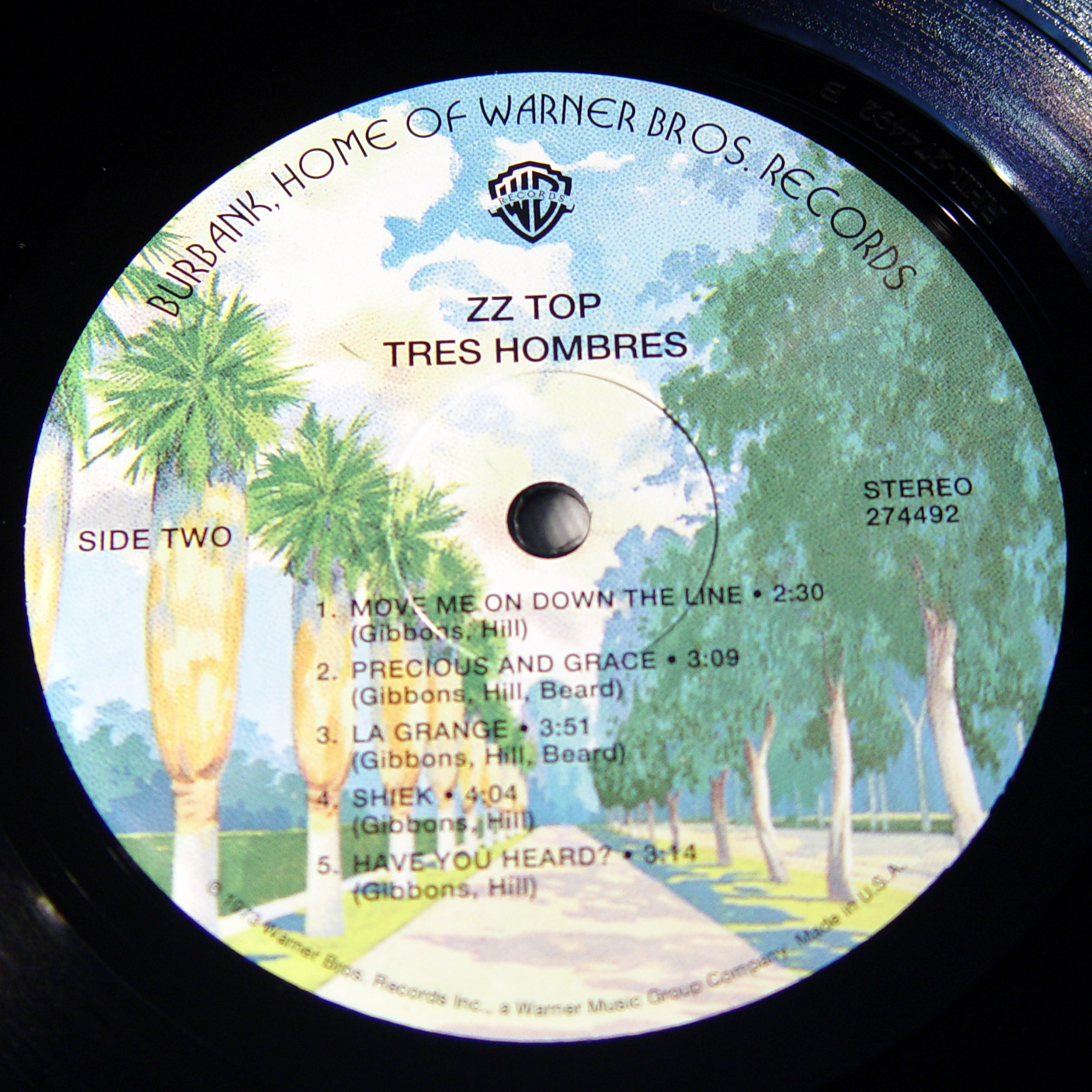 ZZ Top  Tres Hombres : LP Label B US